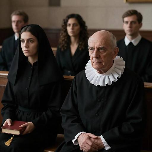 Serious Gathering in Dimly Lit Room