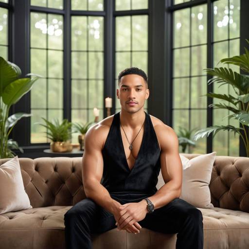 Glamorous Portrait of a Mixed-Race Man