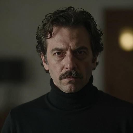 Mysterious Middle-Aged Man in Shadows