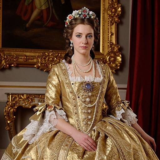 18th-Century Elegantly Poised Woman