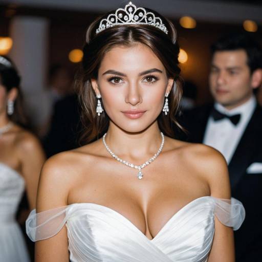 Elegant Bride in White After Party Dress