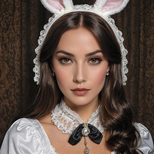 Victorian Playboy Bunny Costume Portrait