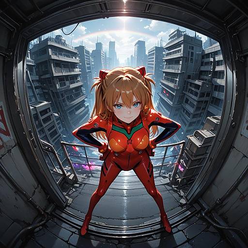 Fisheye View of Asuka Outdoors