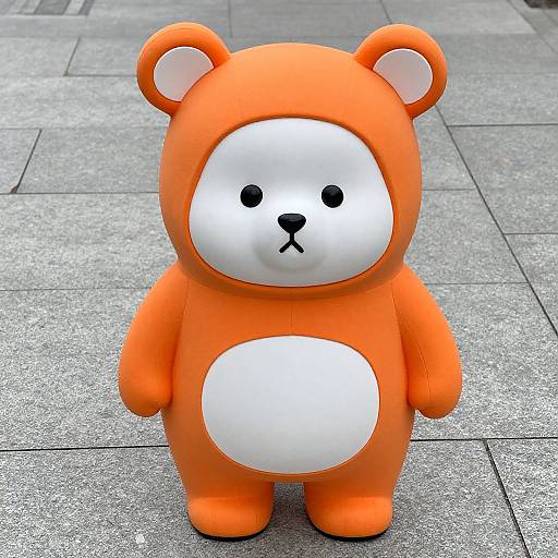 Person in Orange Bear Costume