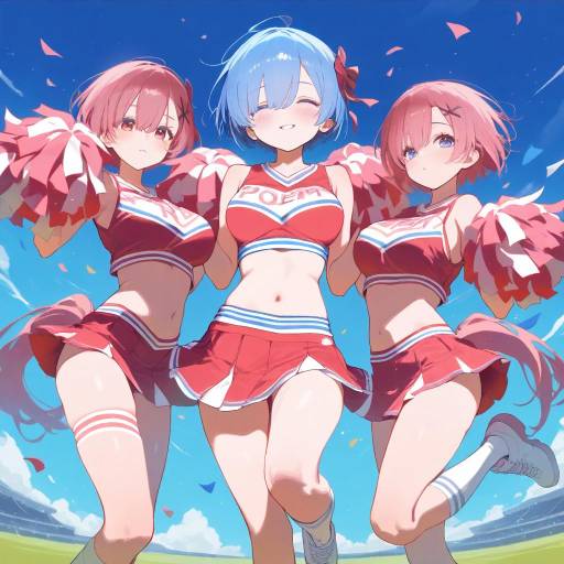 Cheerleader in Action on the Field