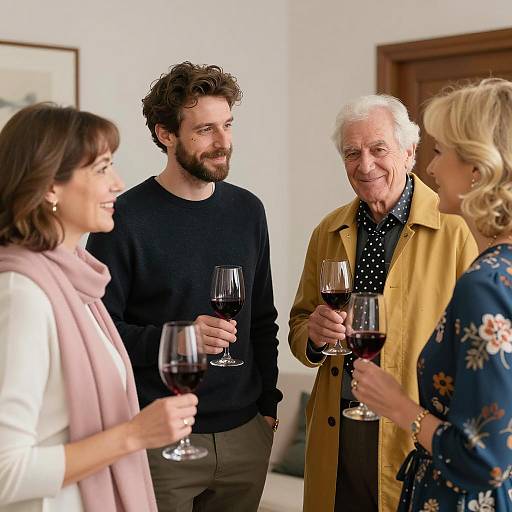 Warm Gathering: Friends Over Wine