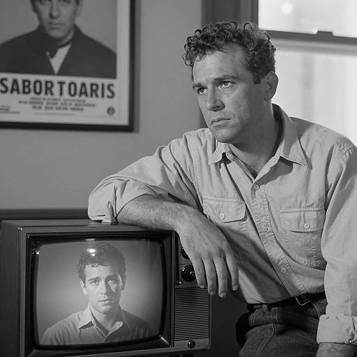 Vintage Portrait of a Thoughtful Man