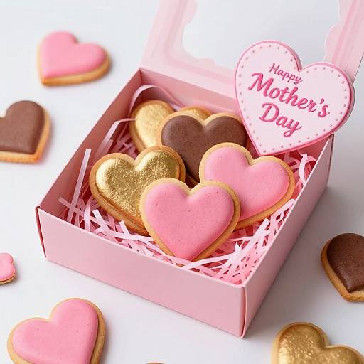 Heart-Shaped Mother's Day Cookies Gift
