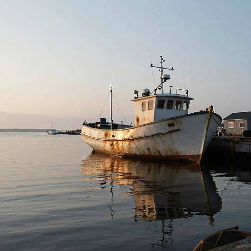 Abandoned Fishing Boat at Baltic Dusk