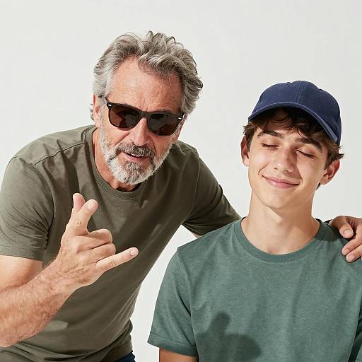 Candid Photo of Two Men Outdoors