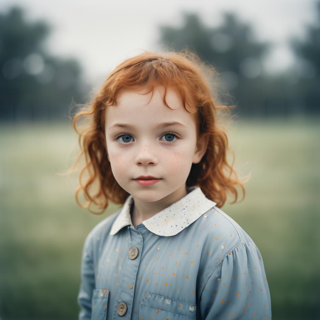 Cinematic Portrait of a Freckled Child