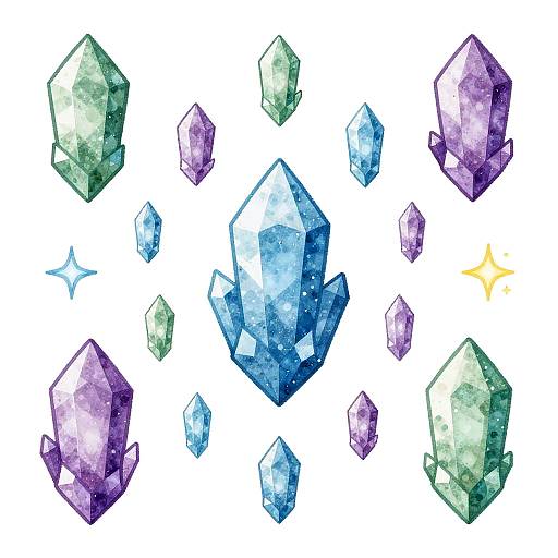 Whimsical Fantasy Magic Crystal Texture