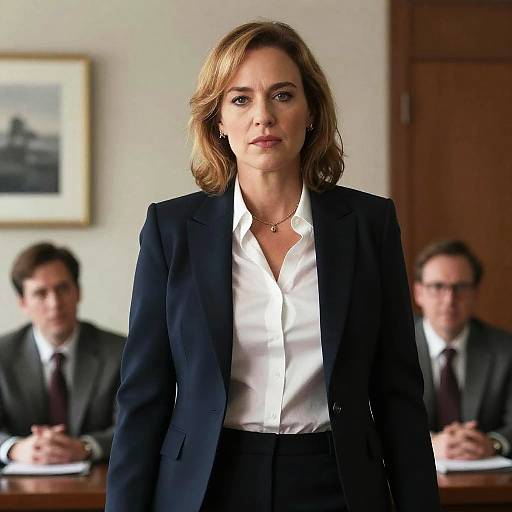 Confident Businesswoman in Tarantino Style