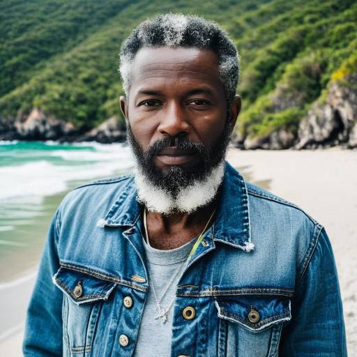 Portrait of Mature Man on Beach