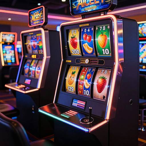 Futuristic Slot Machines in Casino