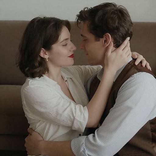 Intimate Embrace of Love and Affection