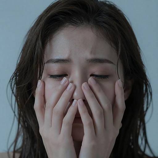 Intimate Portrait of a Distressed Woman