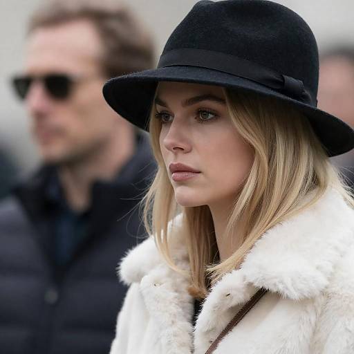 Elegant Blonde in Soft Focus Portrait