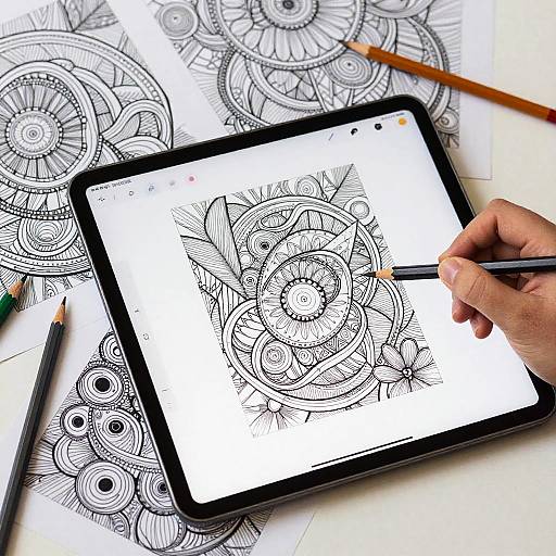 Intricate Coloring Pages Digital Generator