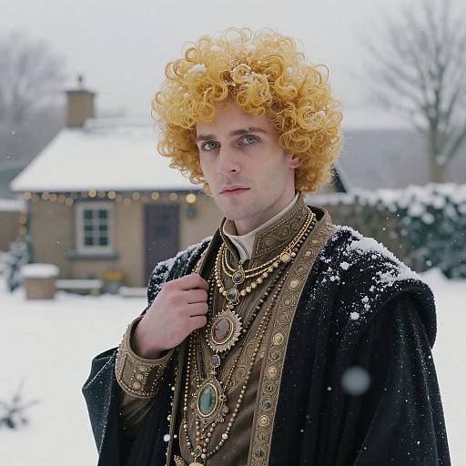 Enchanting Christmas Cabin in Snowstorm