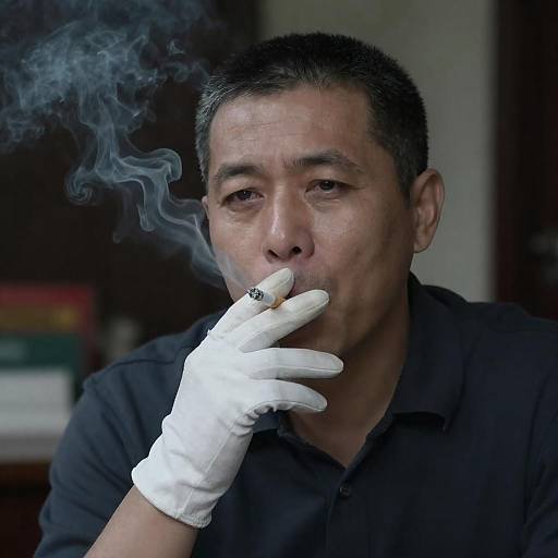Intense Portrait of a Smoker
