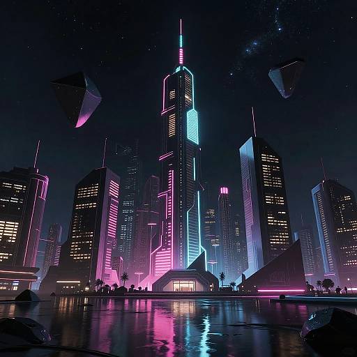 Futuristic Kadinski Style Cityscape