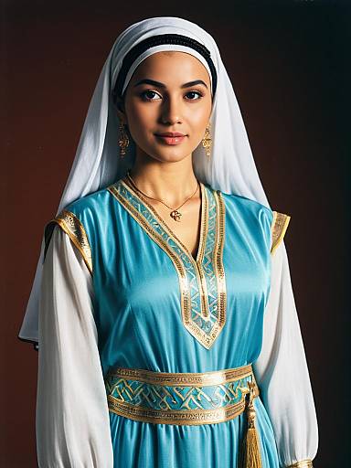 Photorealistic Studio Portrait of Arabian Woman