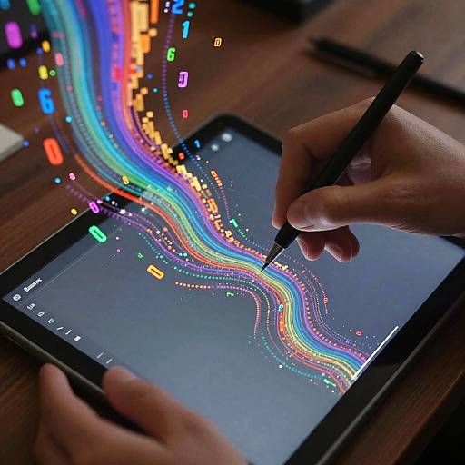Digital Artist Using AI Image Filters