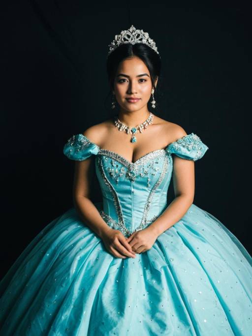 Stunning Quinceanera Dress Face Swap Photography