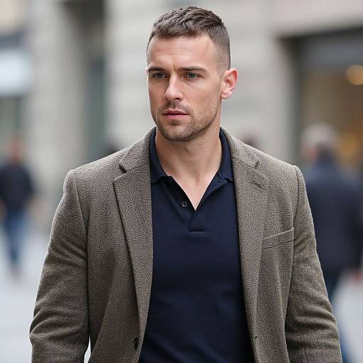 Stylish Fit European Man in City