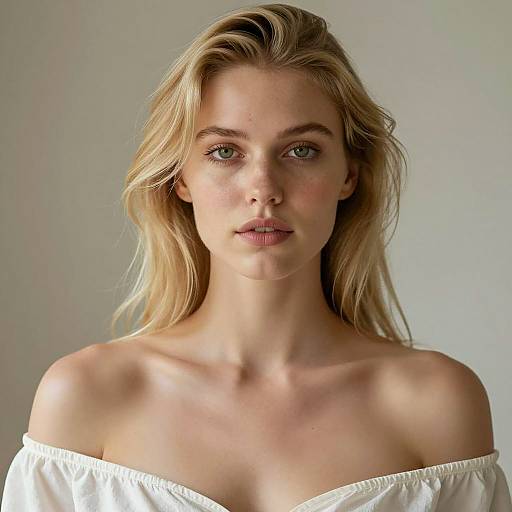Elegant Blonde Woman in Soft Lighting
