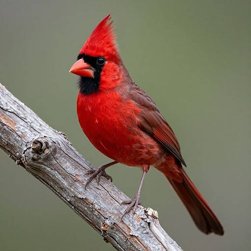 Vibrant Northern Cardinal on Tree