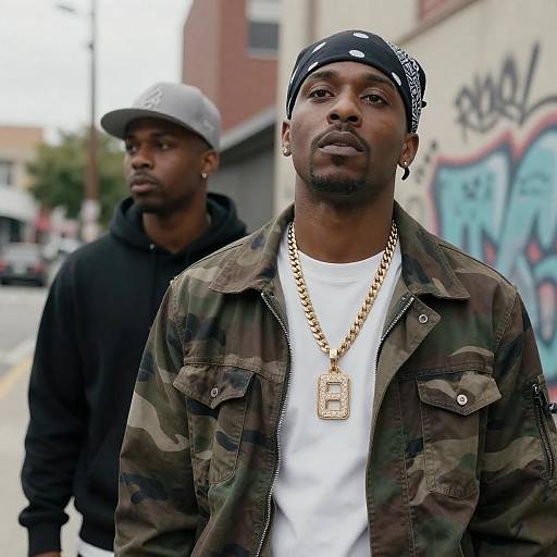 Urban Street Portrait of Two Black Men
