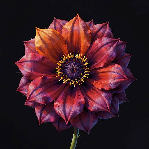 Edgy Vibrant Flower Digital Art