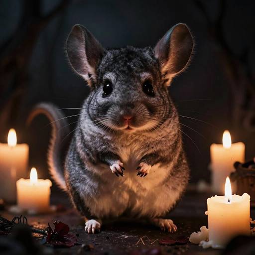 Menacing Gothic Chinchilla Horror