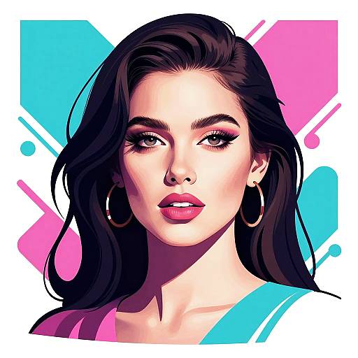 Confident Woman Graphic Portrait