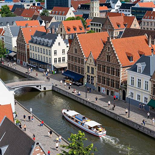Aerial View of Vibrant Ghent, Belgium