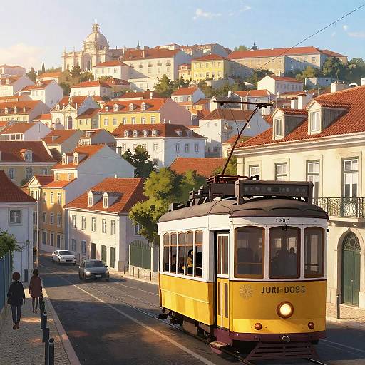 Anime Landscape of Lisbon at Dawn