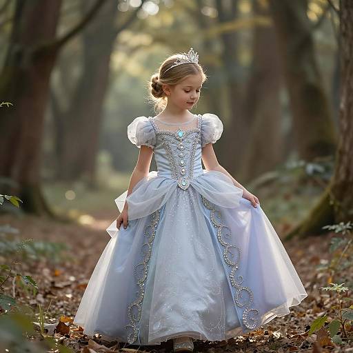 Whimsical Princess in Enchanted Forest