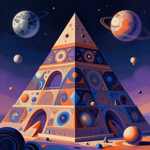 Intricate 8K Sci-Fi Fantasy Pyramid