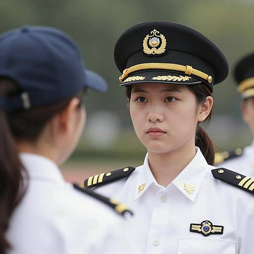 Naval Officer in Uniform Dialogue Scene