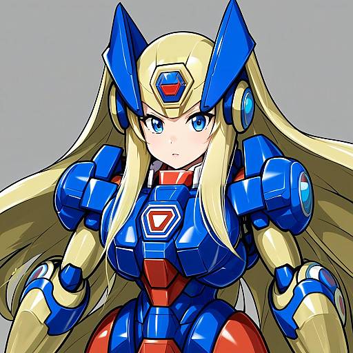 Illustration of Alia (mega man), mega man (series) in the style of Merrytail