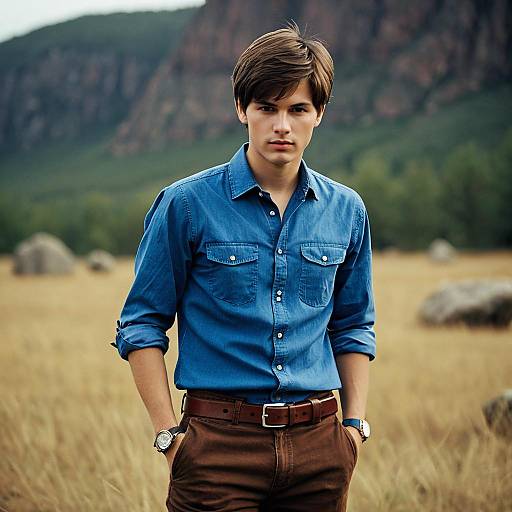Stylish Male Portrait in Outdoors