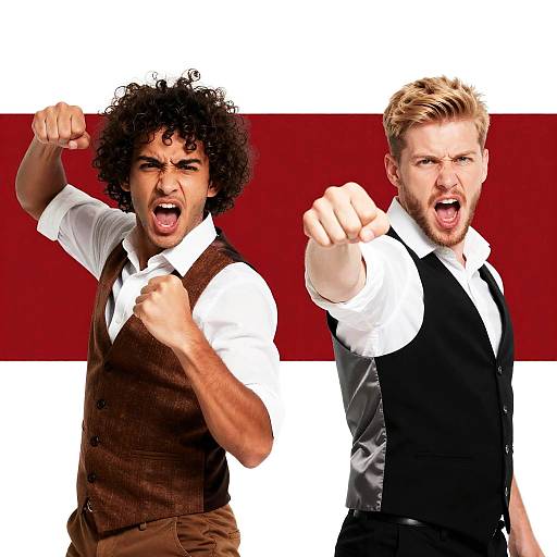 Dynamic Portrait of Two Intense Men