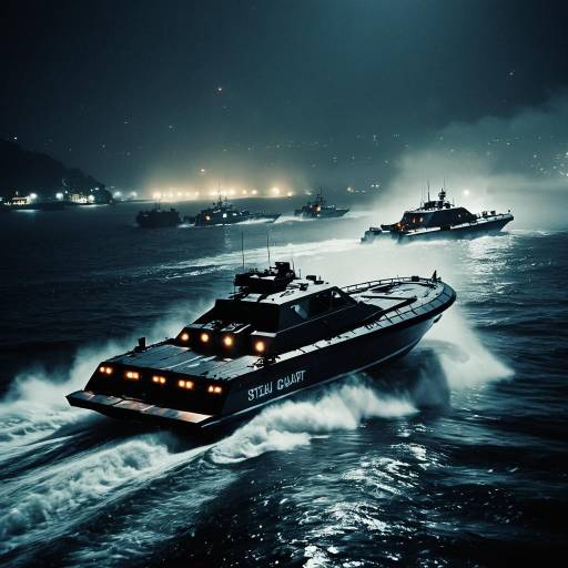 High-Speed Stealth Boat Chase at Night