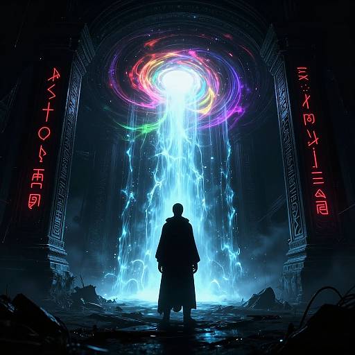 Alien Singularity at Neon Portal