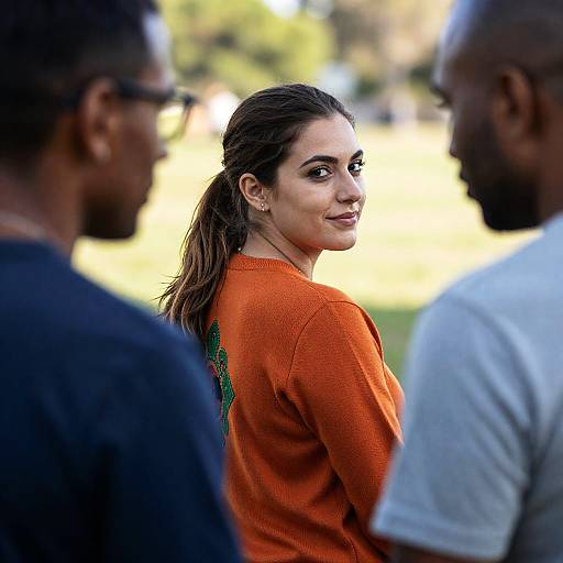 Outdoor Group Portrait with Vibrant Colors