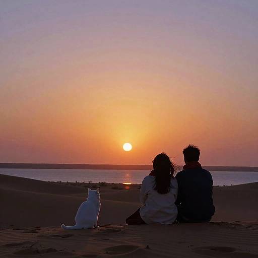 Romantic Desert Sunset Matte Painting