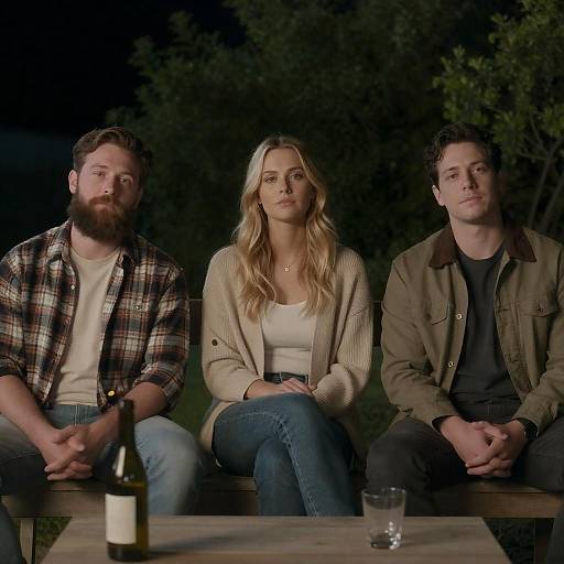 Evening Conversations on a Cozy Patio