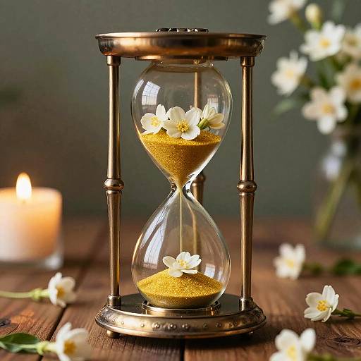 Vintage Jasmine Hourglass Scene